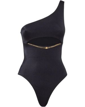 DSquared² Badpak Verfraaid Met Ketting En Uitgesneden Details - Blauw