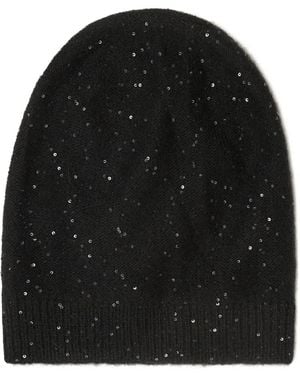 Fabiana Filippi Sequin-Embellished Beanie Hat - Black
