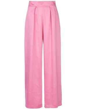 Tessitura Body Couture Wide-Leg Pleated Trousers - Pink