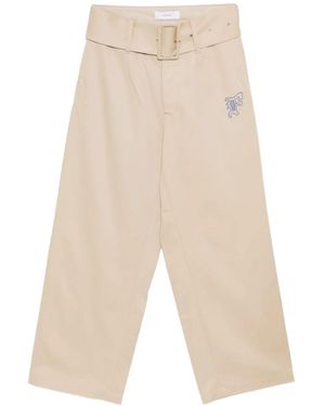 Facetasm Logo-Embroidered Pants - White