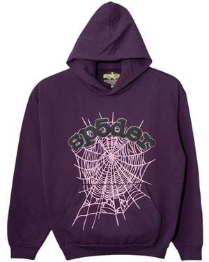 Sp5der Hoodie Web - Purple