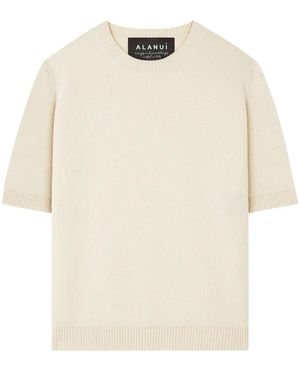 Alanui A Finest Knit Ribbed T-Shirt - Natural