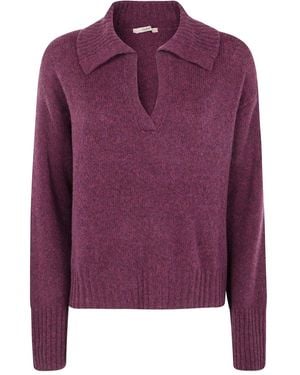 Nuur Pull À Col Montant - Violet