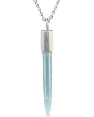 Parts Of 4 Talisman Aquamarine Pendant Necklace - Blue