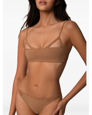Kiki de Montparnasse Cut-Out Bikini Bottom - Brown