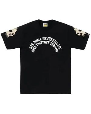 A Bathing Ape Skull-Print T-Shirt - Black