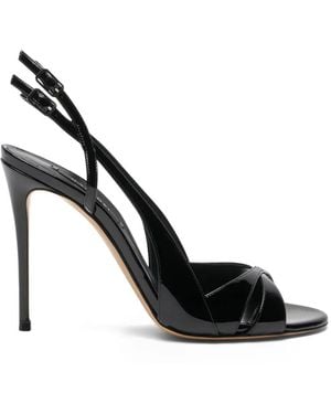 Casadei Criss-Cross Slingback Sandals - Black