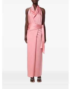 Hanita Halterneck Maxi Dress - Pink