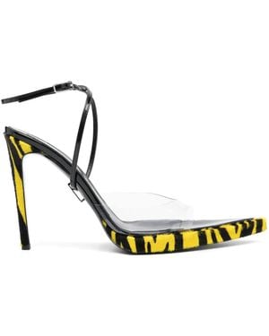 Gcds Zebra Rider 125Mm Transparent-Design Sandals - Black