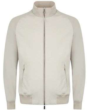 Moorer Cuper-Jfc Zip-Up Raglan-Sleeve Jacket - White