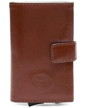 The Bridge Bridge Logo-Embossed Leather Cardholder - Brown