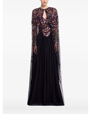 Elie Saab Sequin-Embellished Cape - Blue