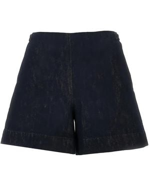 Emporio Armani Turn-Up Hem Shorts - Blue
