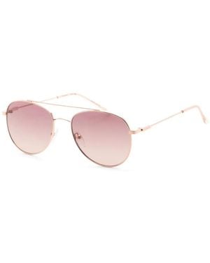 Calvin Klein Double-Bridge Pilot Sunglasses - Pink