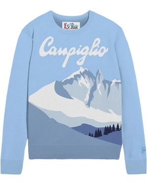 Mc2 Saint Barth Graphic-Print Jumper - Blue