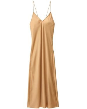 Ba&sh Ciana Lace-Up Backless Dress - Natur