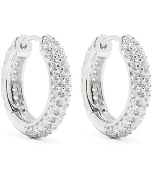 DARKAI Aros Con Cristales En Pavé - Blanco