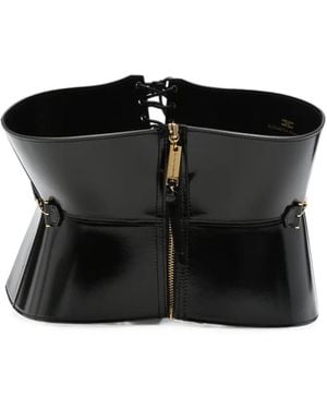 Elisabetta Franchi Logo-Plaque Belt - Black