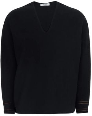 Max Mara Pullover Mit V-Ausschnitt - Schwarz