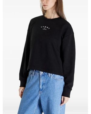 Tommy Hilfiger Logo-Embroidered Jumper - Black