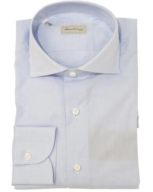 Sartorio Napoli Cotton Button-Down Shirt - Blue