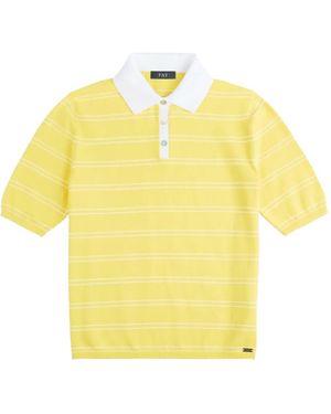 Fay Poloshirt Mit Gestreiftem Kragen - Gelb
