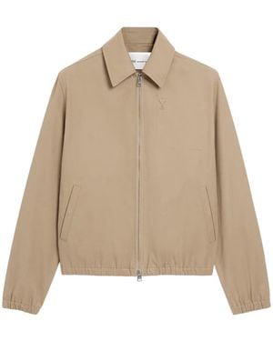 Ami Paris Zip-Up Jacket - Natural