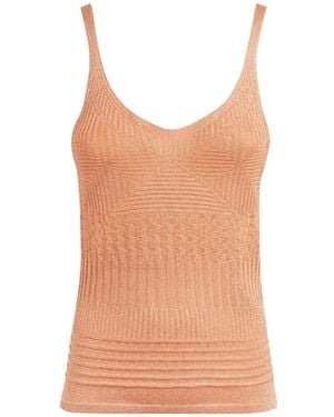 Missoni メタリック ニットトップ - ブラウン