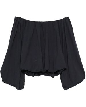 Dorothee Schumacher Off-Shoulder Balloon-Sleeve Top - Black