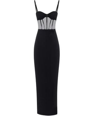 Elisabetta Franchi Strapless Corset Dress - Blue