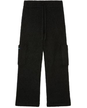 Alanui Drawstring Knitted Trousers - Black