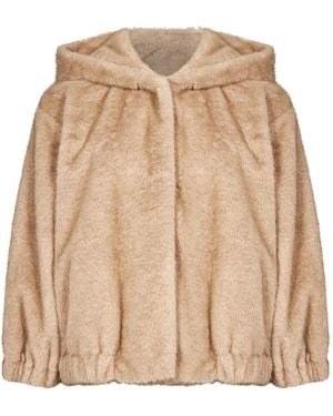 Antonelli Veste En Fourrure Artificielle À Capuche - Natural
