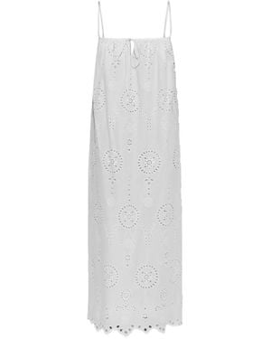 Matteau Broderie Cami Midi Dress - White