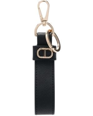 Twinset Logo-Plaque Keyring - Black