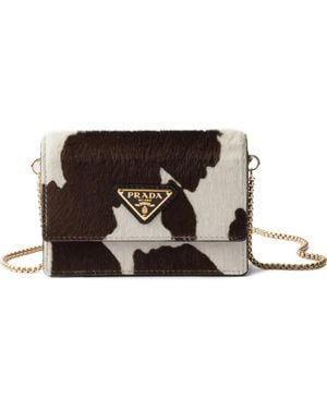 Prada Bolso de hombro estampado - Blanco