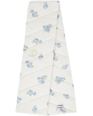 Martine Rose Floral-Print Scarf - White