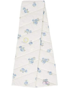 Martine Rose Schal Mit Blumen-Print - Weiß