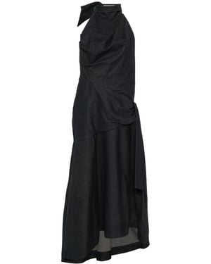 Zimmermann Drapiertes Neckholder-Kleid - Schwarz