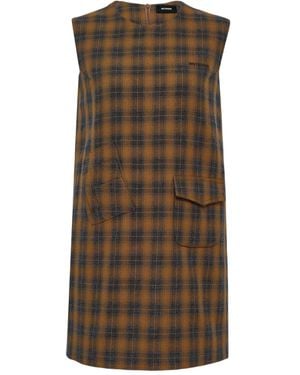 we11done Check Sleeveless Jumpsuit - Brown