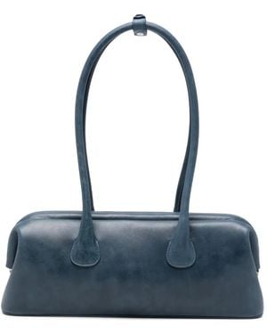 OSOI Boat Aged-Effect Leather Tote Bag - Blue