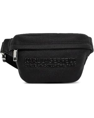 Karl Lagerfeld Gürteltasche mit Logo-Prägung - Schwarz