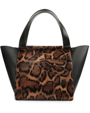 Sergio Rossi Borsa Tote Arbor Leopardata - Marrone