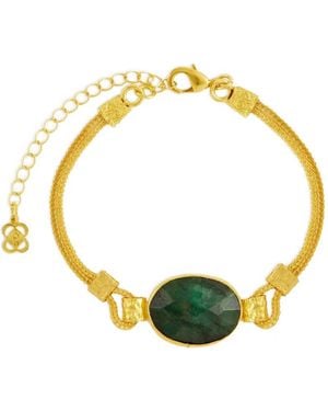 Ottoman Hands Daphne Kettenarmband Mit Smaragd - Gelb