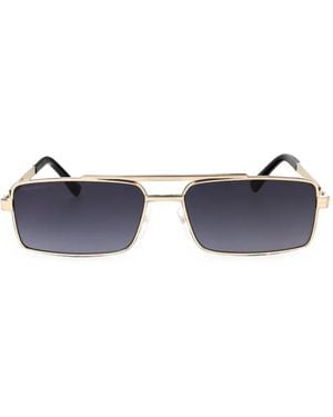 DSquared² Double-Bridge Rectangle-Frame Sunglasses - White