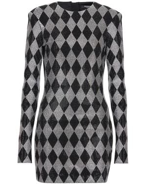 Balmain Crystal-Embellished Minidress - Black