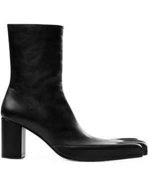 AVAVAV Bottines En Cuir À Silhouette À Quatre Orteils - Black