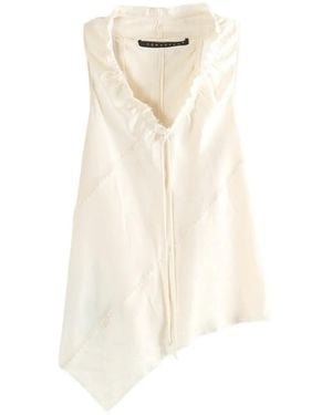 Yehuafan Top Con Volantes - Blanco
