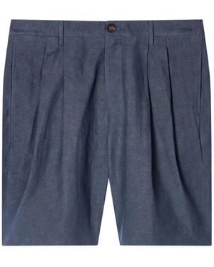 Paul Smith Pleated Tailored Shorts - Blue