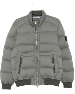 Stone Island Quilted zip-front jacket - Gris