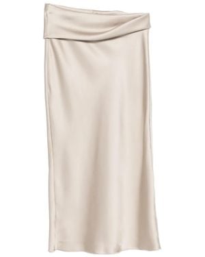 Patrizia Pepe Falda Midi Drapeada - Blanco